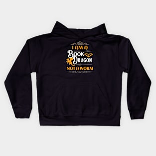 Books Ddragon Reading Worm Fantasy Novels Fan Kids Hoodie